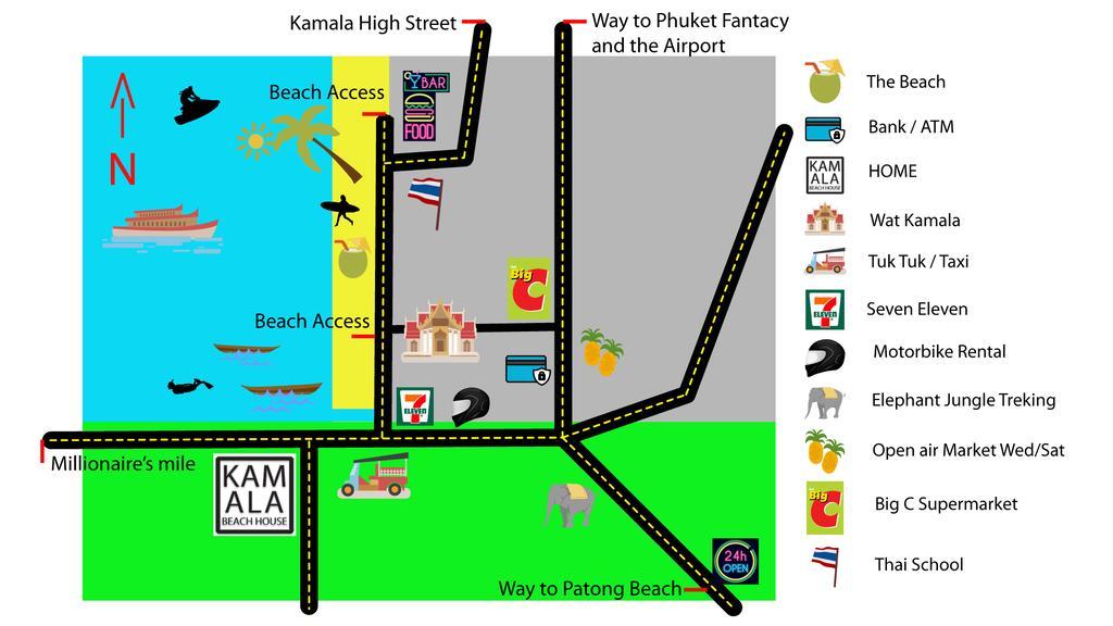 Kamala Beach House - 1 Min Walk To Beach ภายนอก รูปภาพ